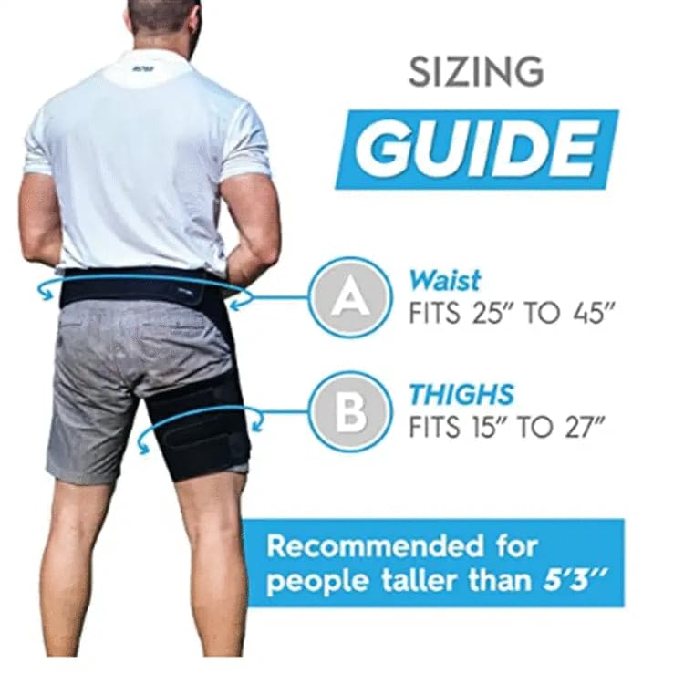 Hip Brace for Sciatica Pain Relief Compression Support Wrap for Sciatic Nerve Pulled Thigh Hip Strain Injury for Men Women