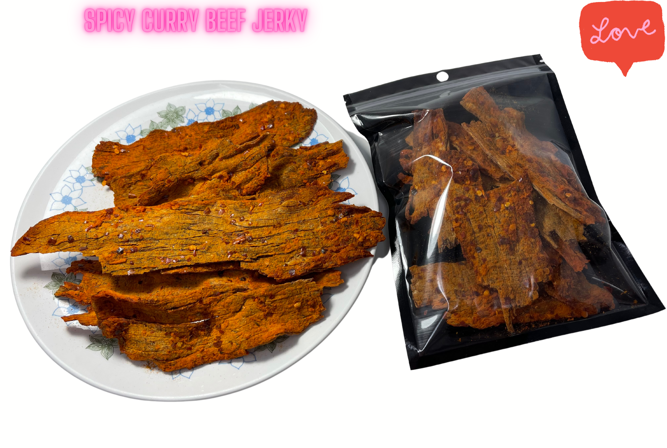 Spiced Crispy Curry Beef Jerky Simple and Delicious Rich Traditional Flavor of The Homeland - 3 Oz (85 gram) 100% American Beef Made in USA