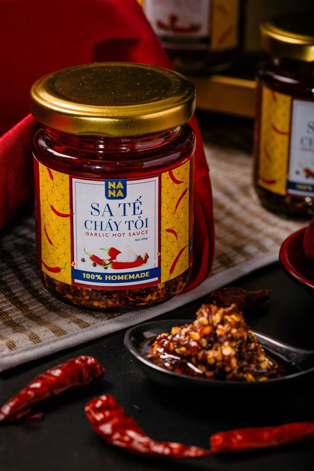 NANA GARLIC HOT SAUCE 100% HOMEMADE (120g) - COMBO 2 PACK