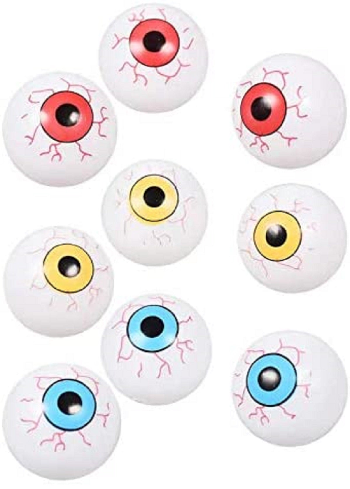 Eyeball Ping Pong Balls for Halloween or Table Tennis - 12 Plastic EyeBalls