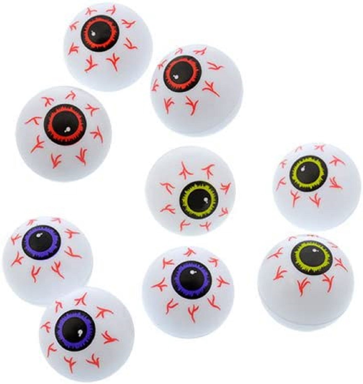 12 Plastic Eyeball Halloween Ping Pong Fake Zombie Balls for Halloween (3 Packs)
