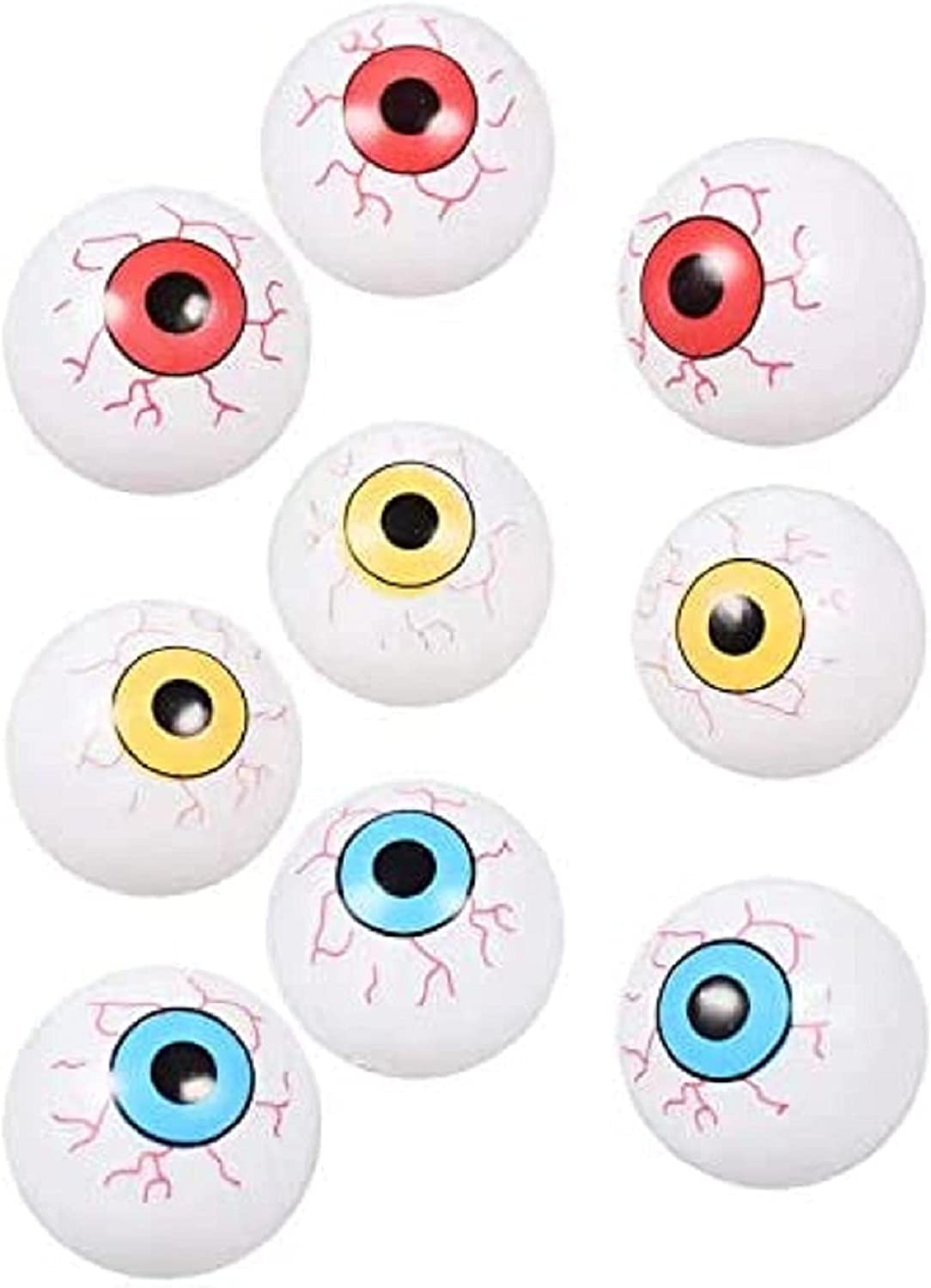 12 Plastic Eyeball Halloween Ping Pong Fake Zombie Balls for Halloween (3 Packs)