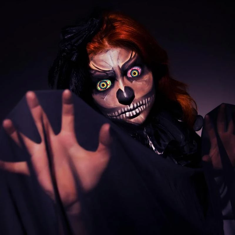 10Pcs 32mm Glow In The Dark Halloween Bouncy Balls Scary Eyeballs Halloween Party Supplies Horror Luminous Bounce (Random Color)