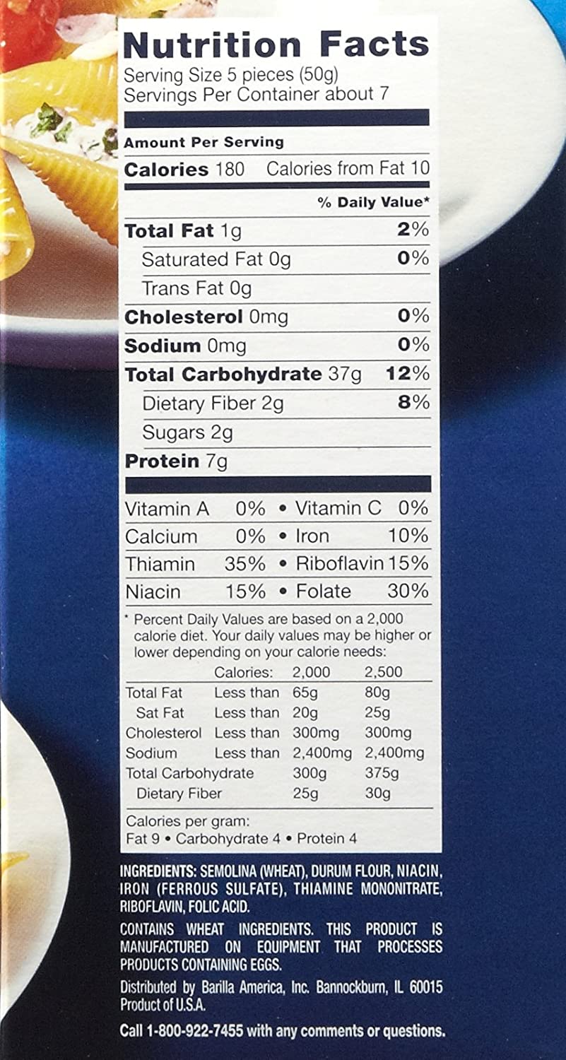 Barilla Jumbo Shells Pasta, 16 oz. Box (Pack of 3) - Italy's #1 Pasta Brand