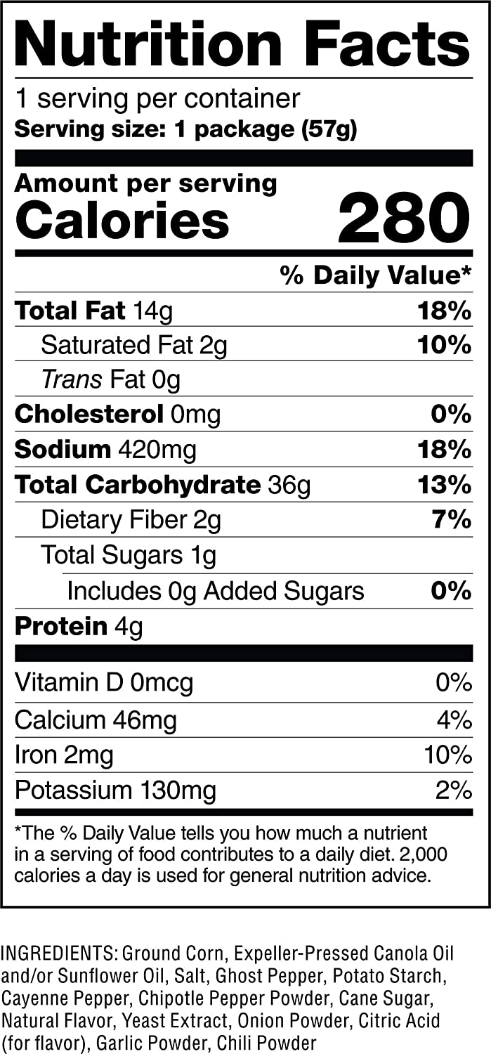 Paqui Haunted Ghost Pepper Bag Hot Carolina Reaper Chip Challenge 2 Oz (6 Packs)