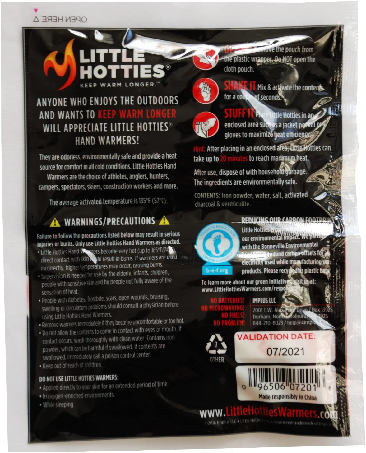 Little Hotties Hand Warmers Up to 8 hours of heat Air-activated and Odorless (5 Pairs)