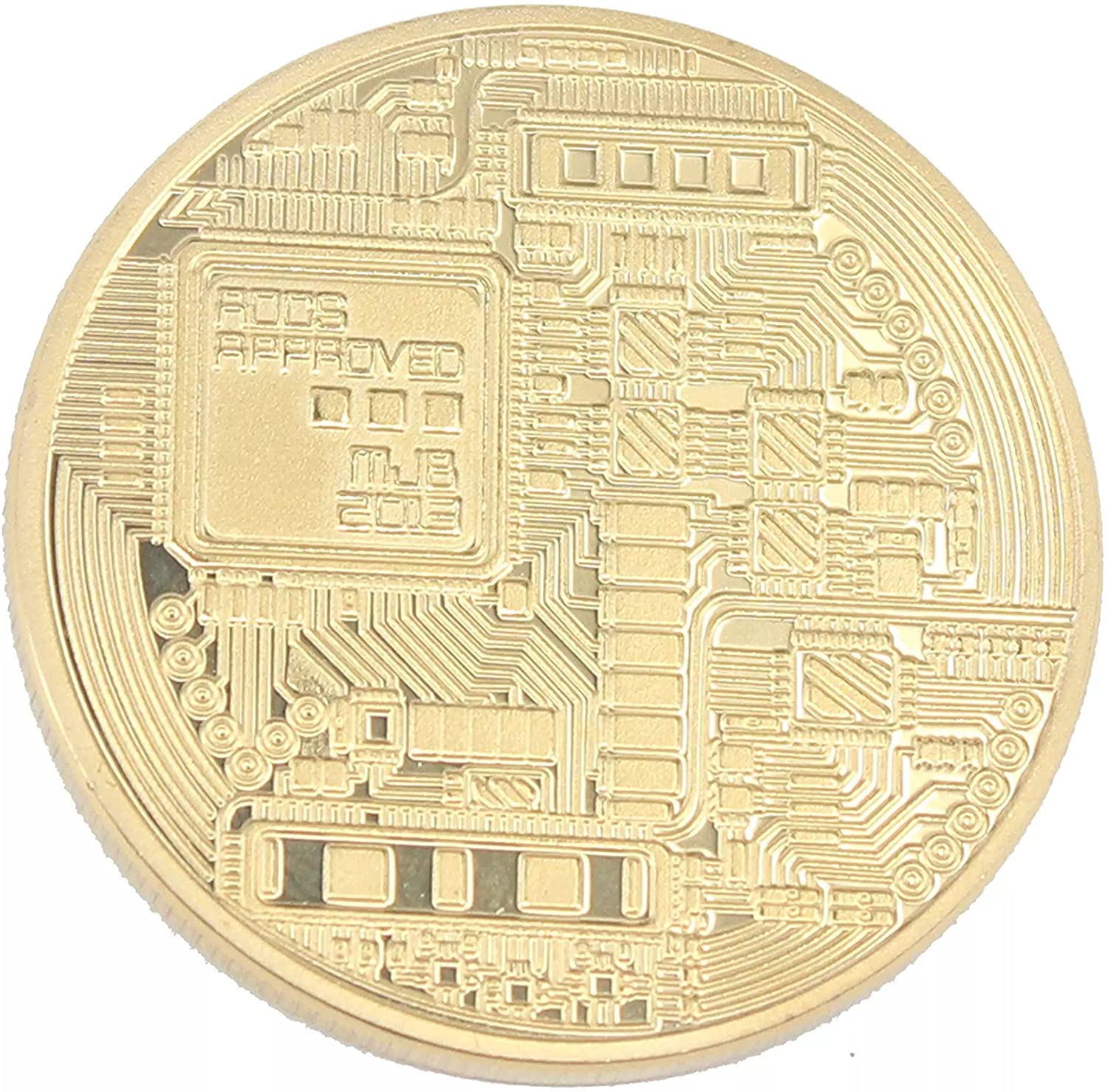 Bitcoin Challenge Coin Deluxe Collector's Set Featuring the Limited Edition Original Commemorative Tokens w/ Display Case - 2 Pcs with Random Color and Design