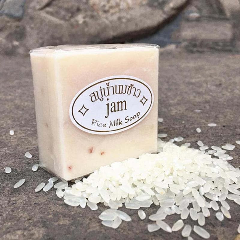 Thailand Jasmine Rice Milk Soap Original Handmade Gluta Collagen For Face and Body