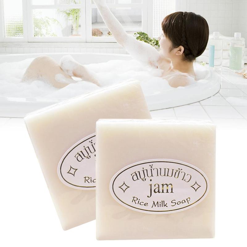 Thailand Jasmine Rice Milk Soap Original Handmade Gluta Collagen For Face and Body
