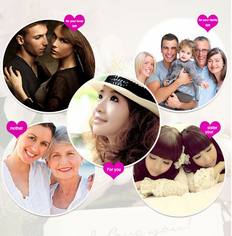 Korean Hot Women's Classic Heart of Ocean Crystal for Women Beach Heart Blue Set