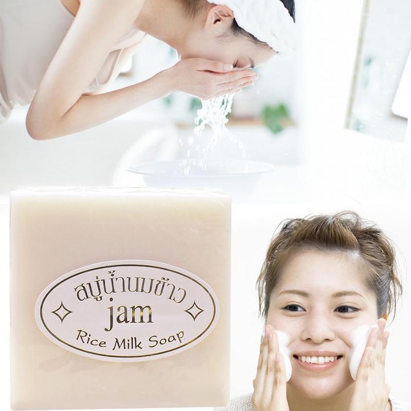 Thailand Jasmine Rice Milk Soap Original Handmade Gluta Collagen For Face and Body