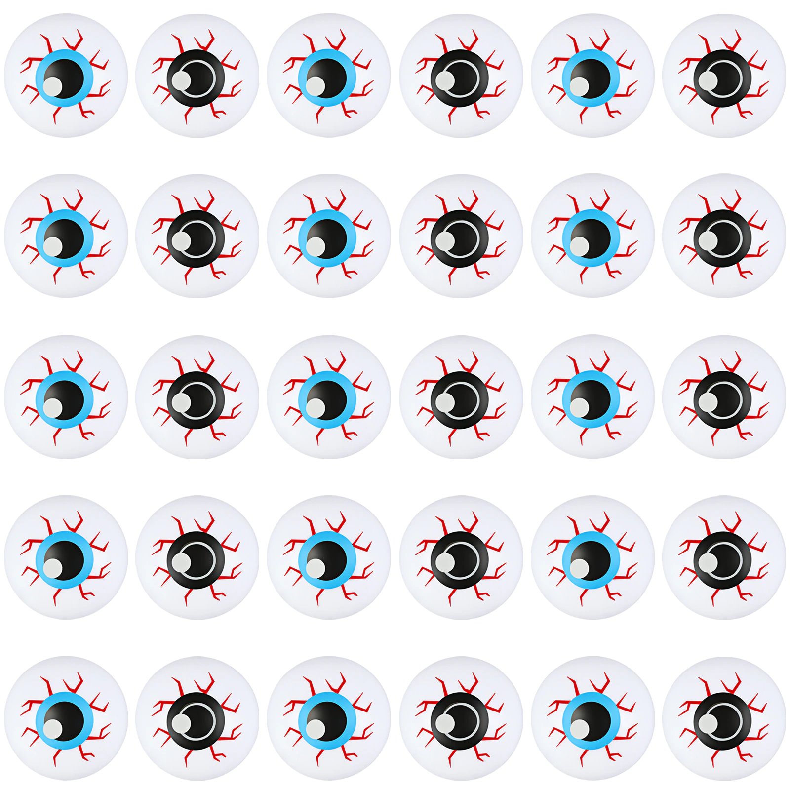 60PCS Plastic Halloween Eyeballs Scary Ping Pong for Cats, Kids Toys Decoration