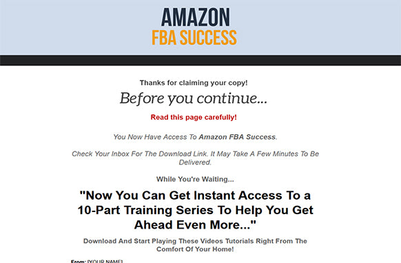 Amazon FBA Success Upgrade Package