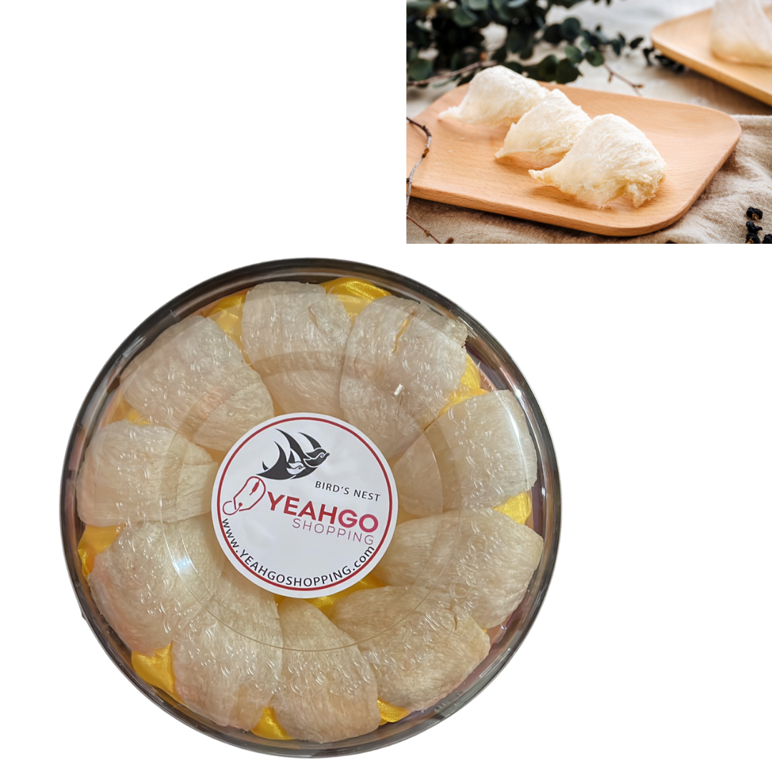 Raw Natural Air Drying Edible Bird's Nest Grade 5A White Color - 100 gram