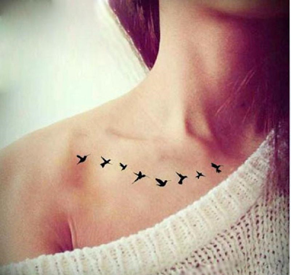 Arm Temporary Tattoos Art Sticker Waterproof Women Small Birds Fly