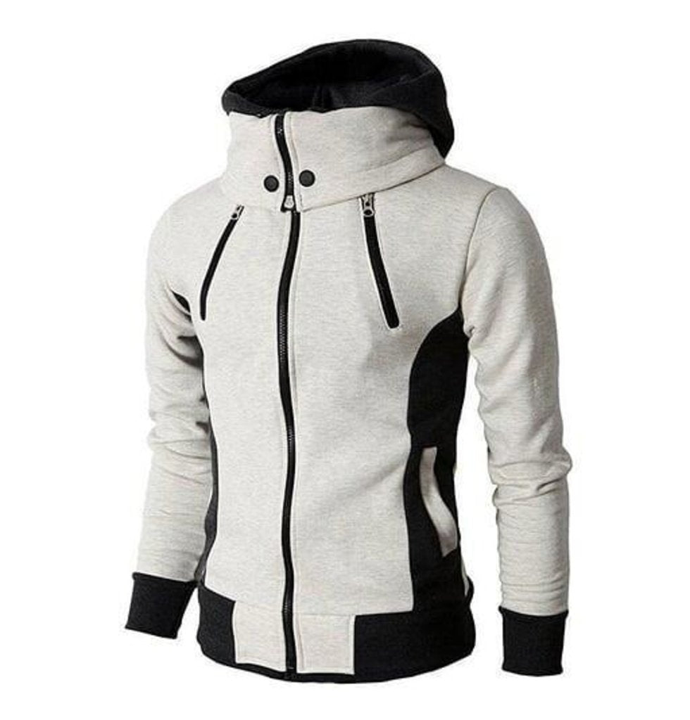 Mens High Collar Windproof Hoodie