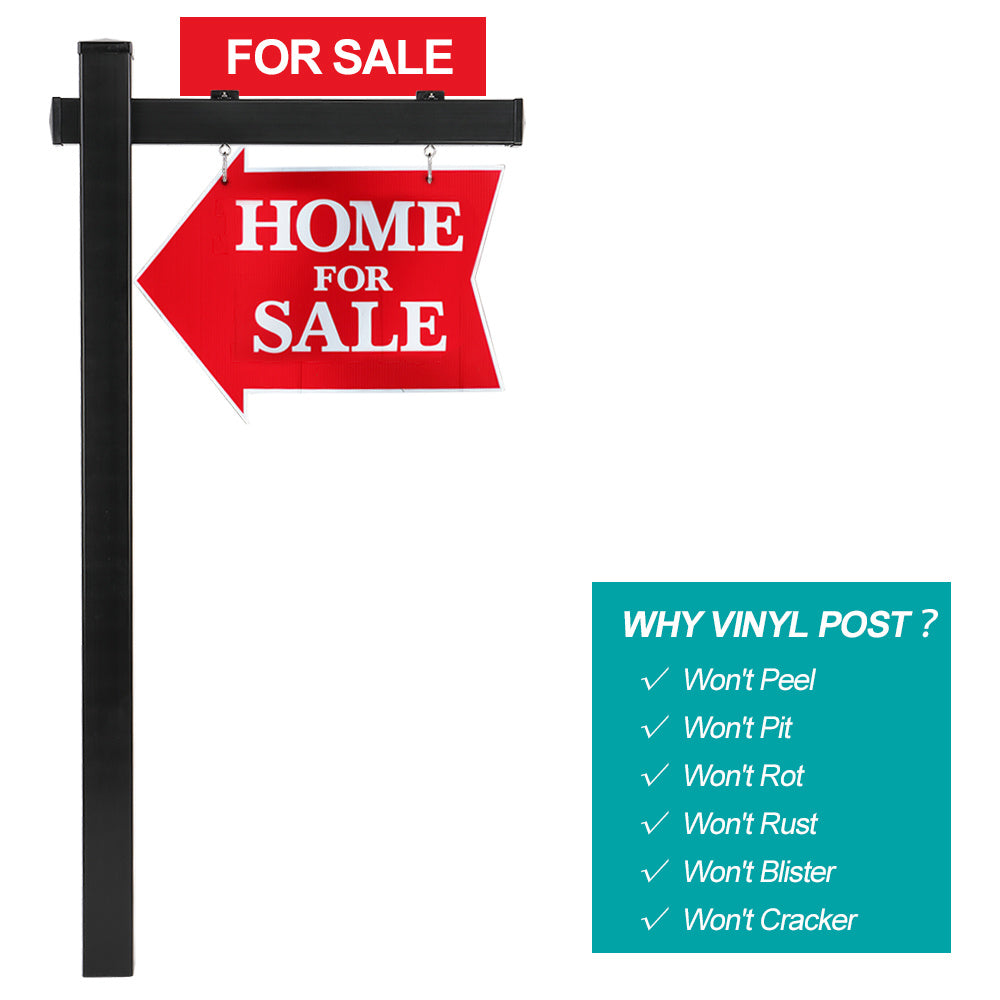 Free shipping Real Estate Sign Post with Flat Cap 6ft. (4"x 4"x 72") Realtor Yard Sign Post for Open House and Home for Sale