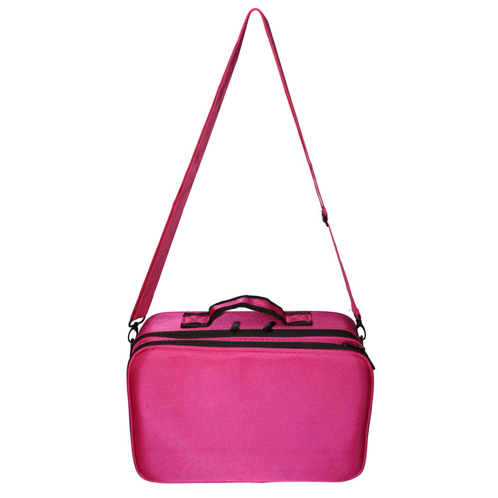 Professional High-capacity Multilayer Portable Travel Makeup Bag with Shoulder Strap (Small) YF