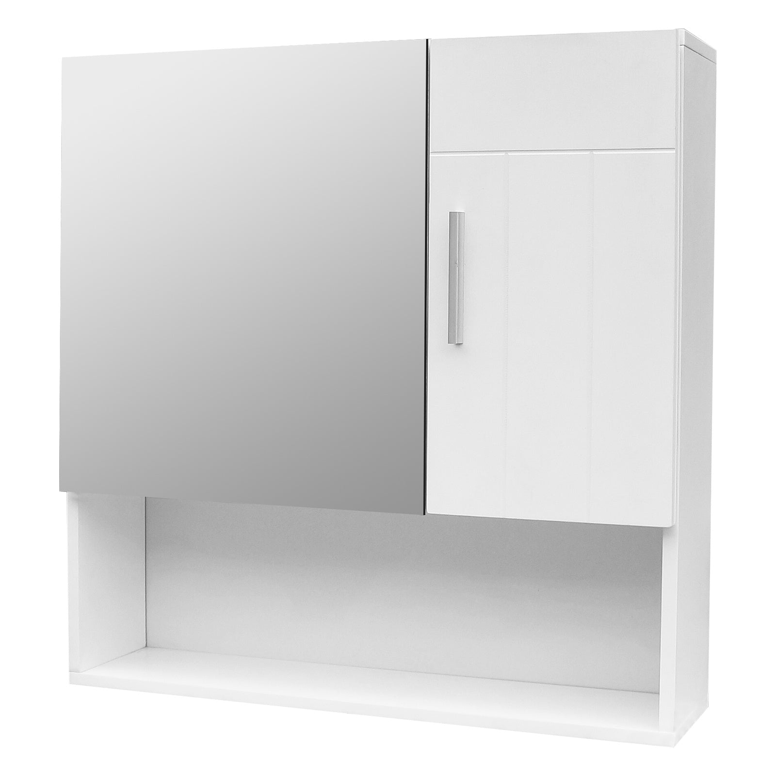 FCH White MDF Spray Paint One Mirror Door One Wooden Door Bathroom Sink Cabinet RT