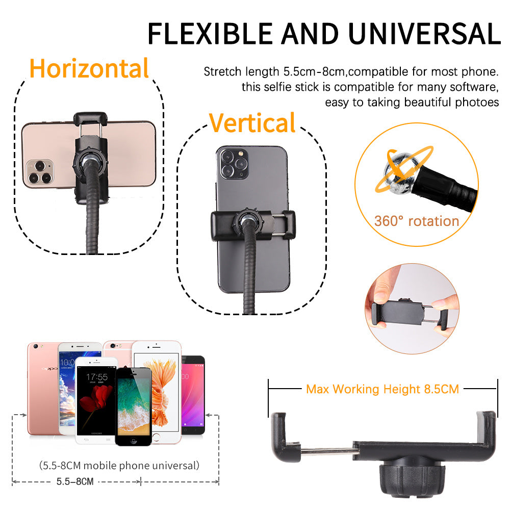 6" 4 in 1 Selfie Ring Light with Tripod Stand for Live Stream Makeup,Mini Led Camera Ring Light Table Lamp Fill Light for YouTube Video Photography Shooting Vlog USB Plug YF