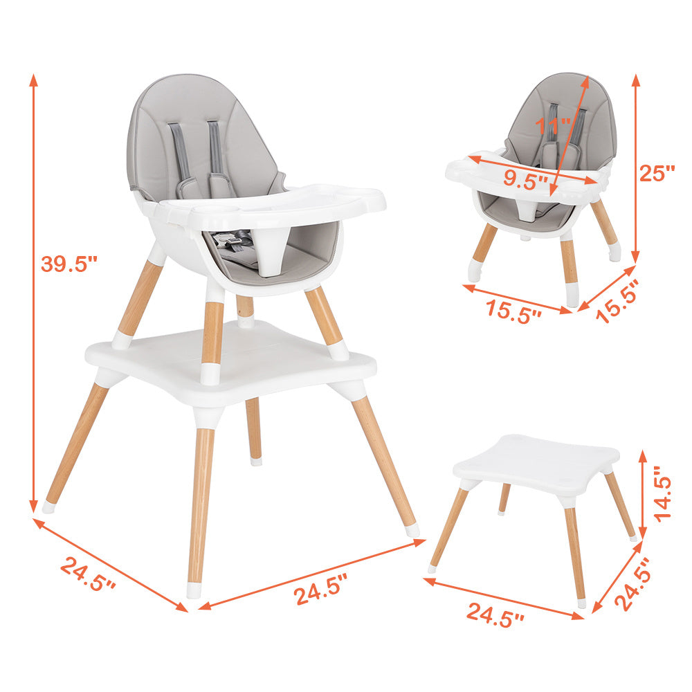 Free shipping Children's High Dining Chair Detachable Two-In-One Table And Chair YJ