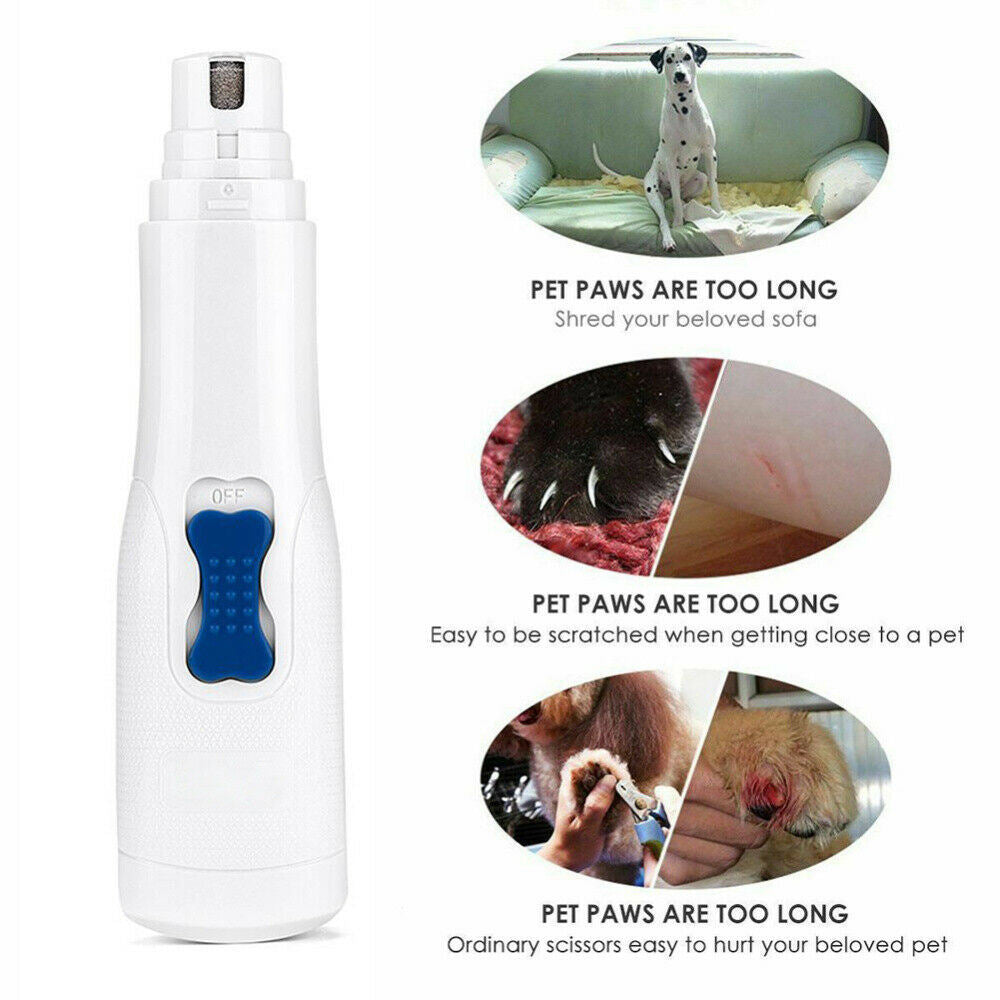 Electric Pet Dog Nail Grinder Painless Paws Grooming Trimming Shaping Smoothing