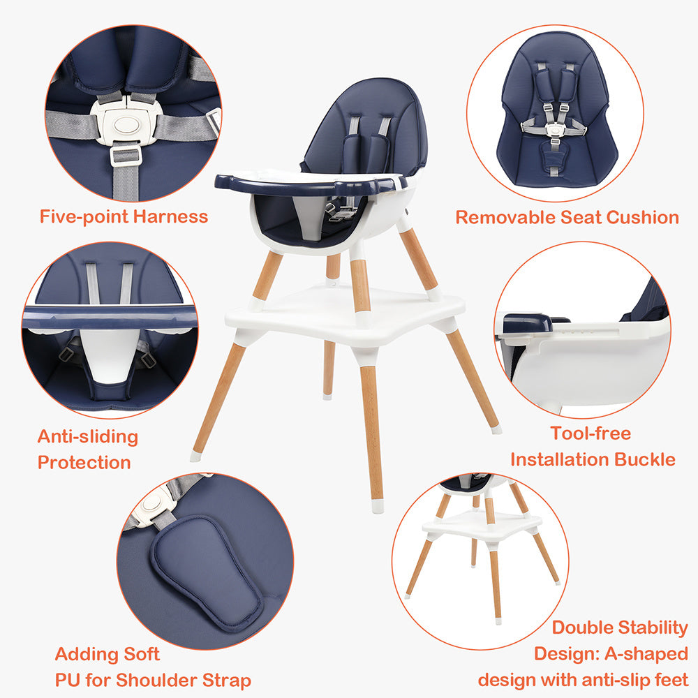 Free shipping Children's High Dining Chair Detachable Two-In-One Table And Chair YJ