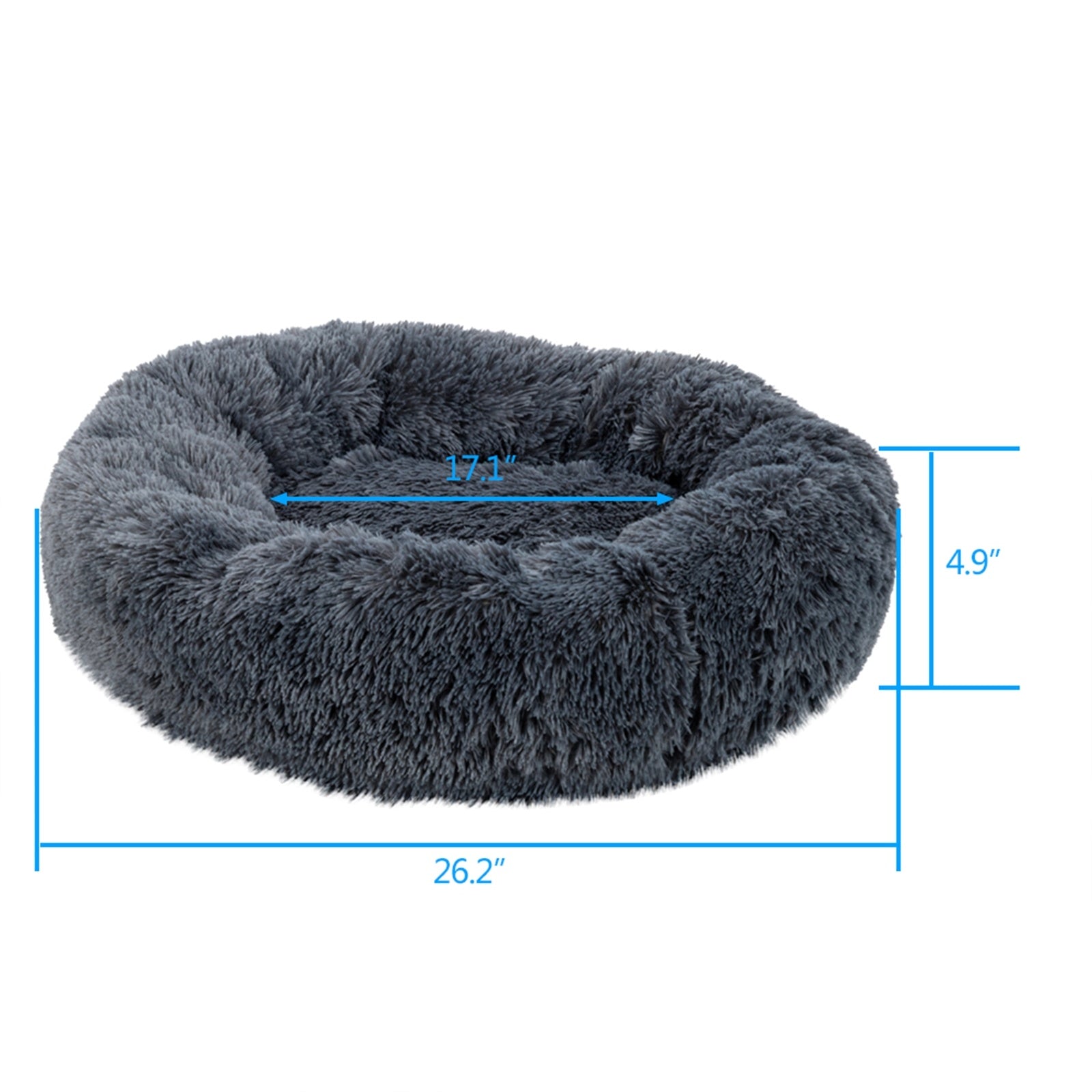 Dog Bed Cat Bed Comfortable Donut Cuddler Round Dog Pillow Bed Nest Anti-Slip Faux Fur Pet Bed Ultra Soft Washable Pet Cushion Bed for Dog Cat Joint-Relief and Improved Sleep YF