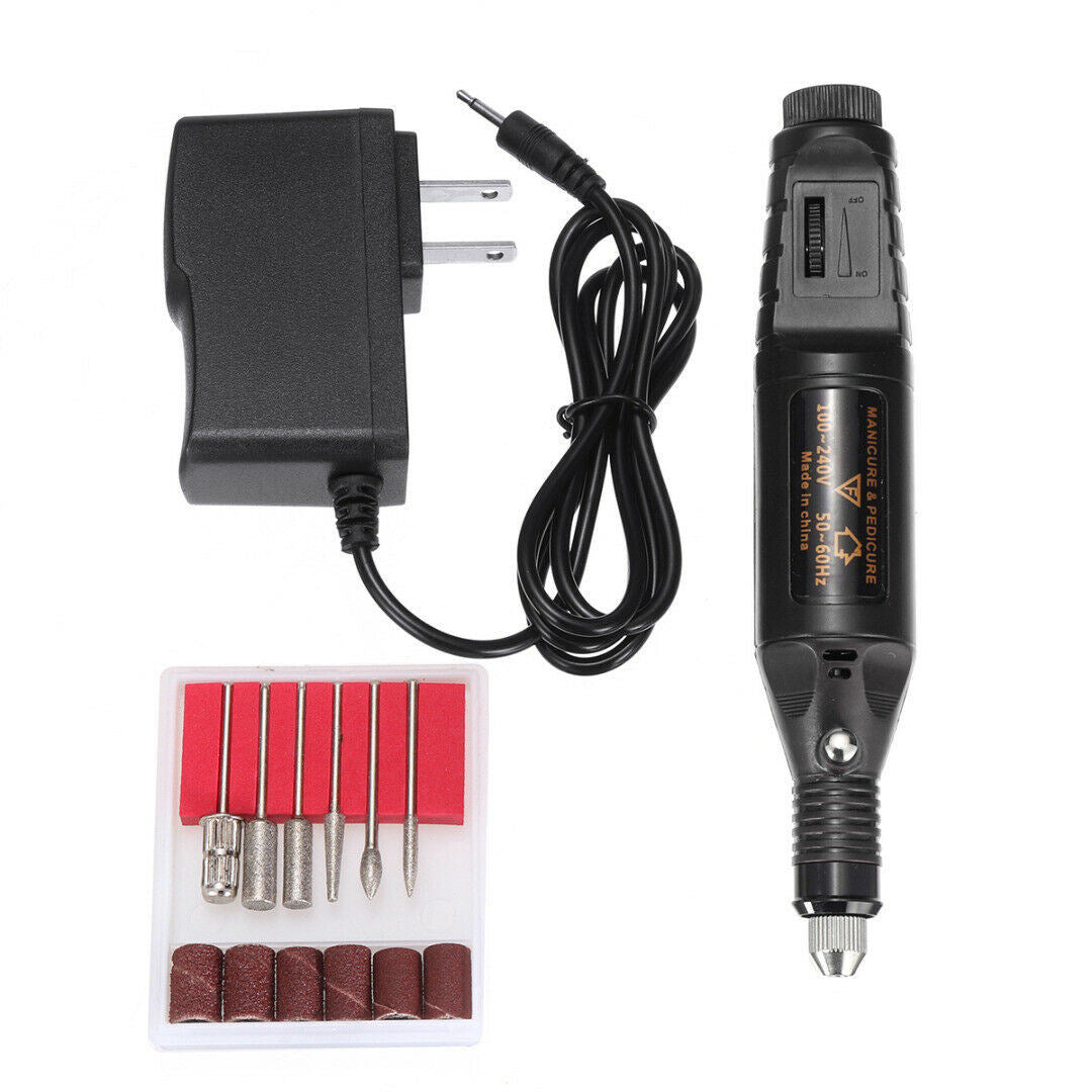 Free shiping Pro Nail Art Drill Electric Nail File Drills Pedicure Machine Manicure Tools Set