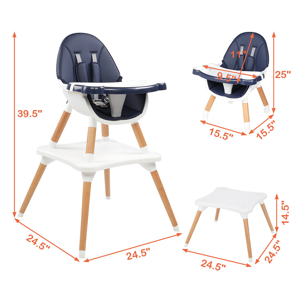 Free shipping Children's High Dining Chair Detachable Two-In-One Table And Chair YJ