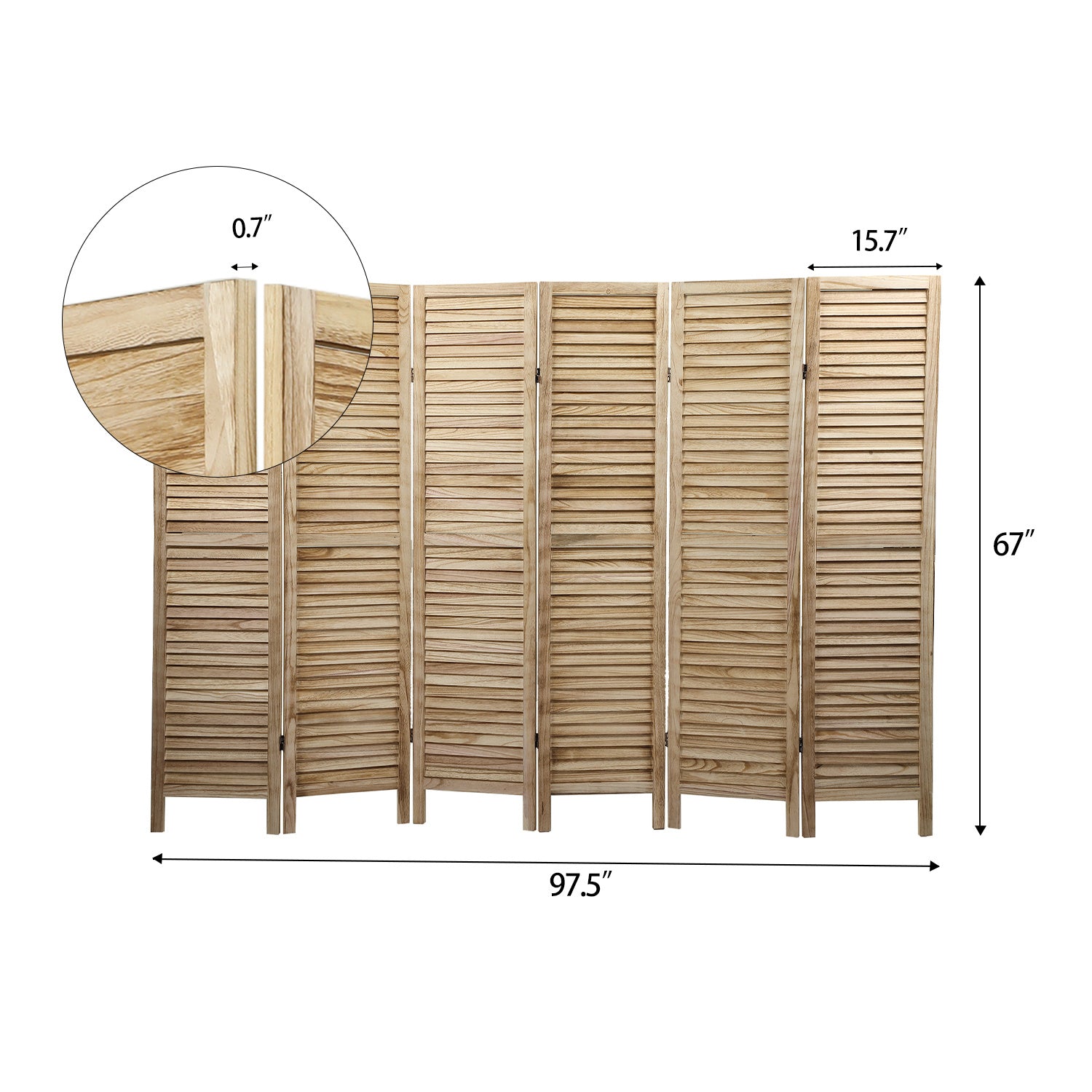 Louver Folding Screen Decorative Privacy Partition Room Divider XH