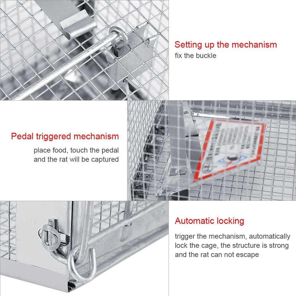 26.2*14*11.4cm Rat Trap Cage Small Live Animal Pest Rodent Mouse Control Bait Catch YJ