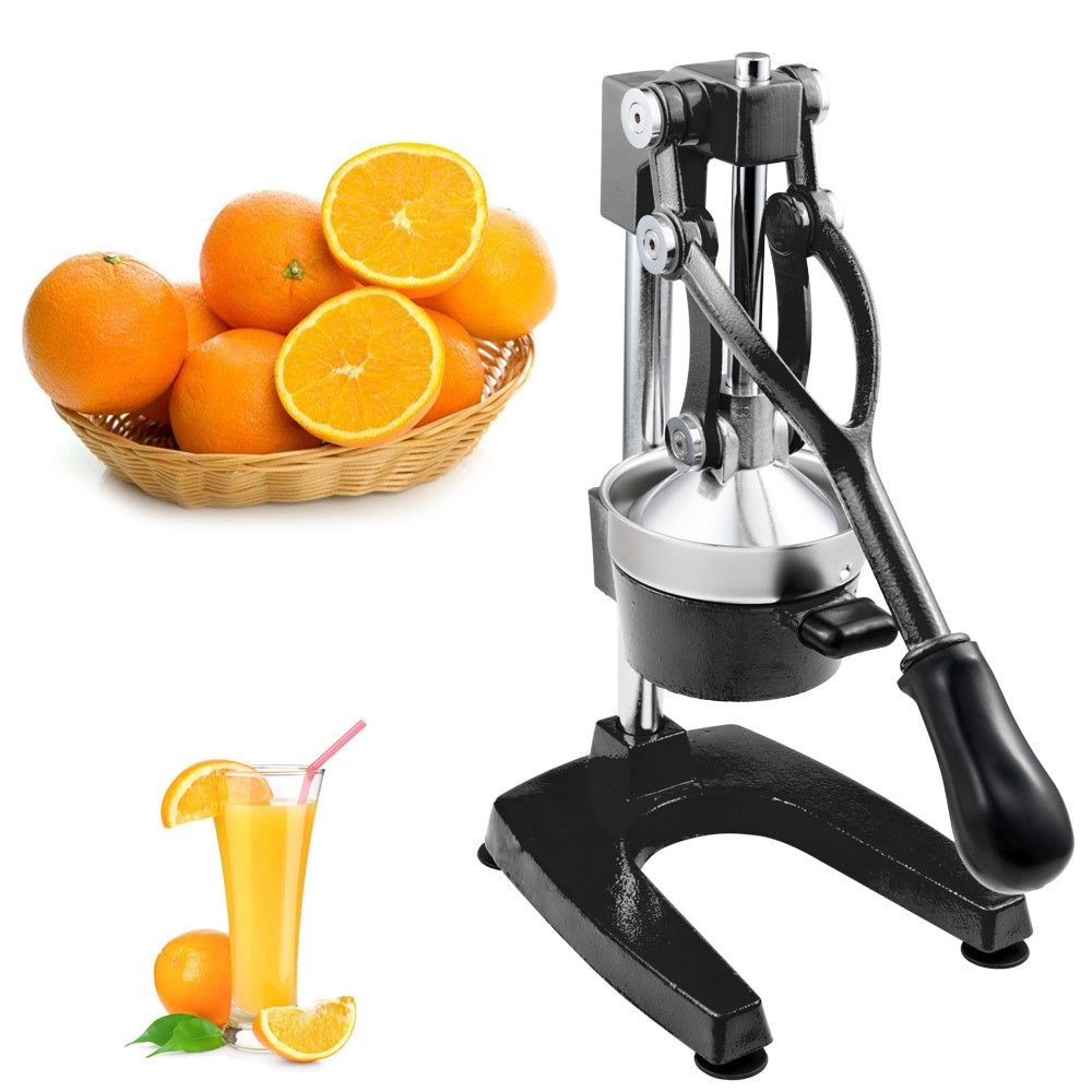 Commercial Grade Citrus Juicer Professional Hand Press Manual Fruit Juicer Orange Juice Squeezer for Lemon Lime Pomegranate (Orange Cast Iron/Stainless Steel) YJ