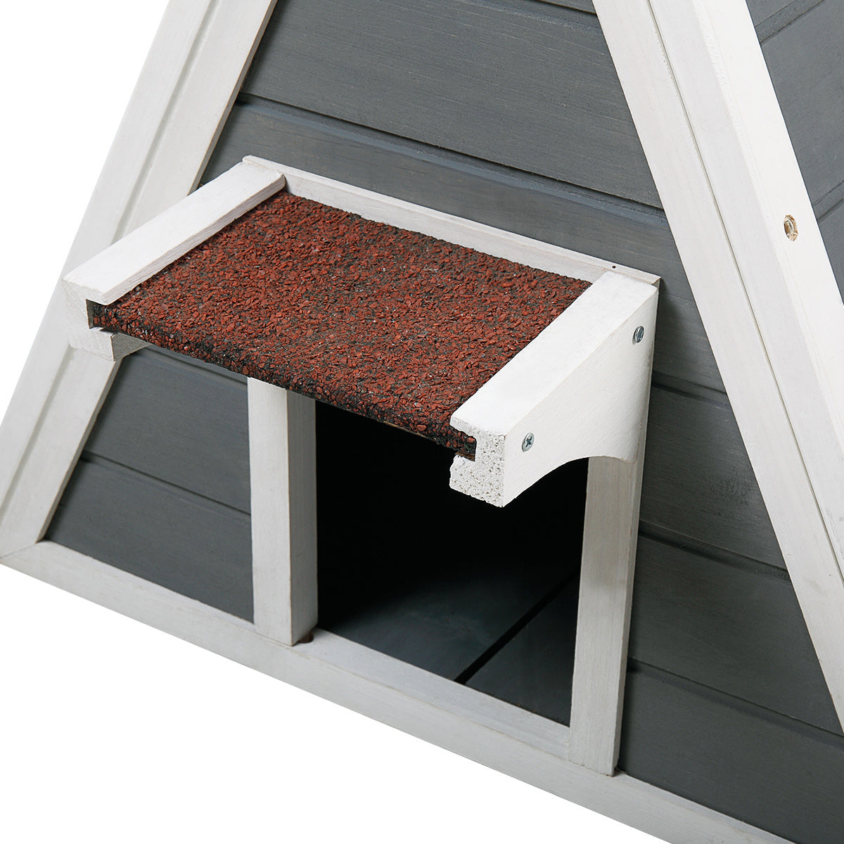 Triangle Cat House with Escape Door for All Cats