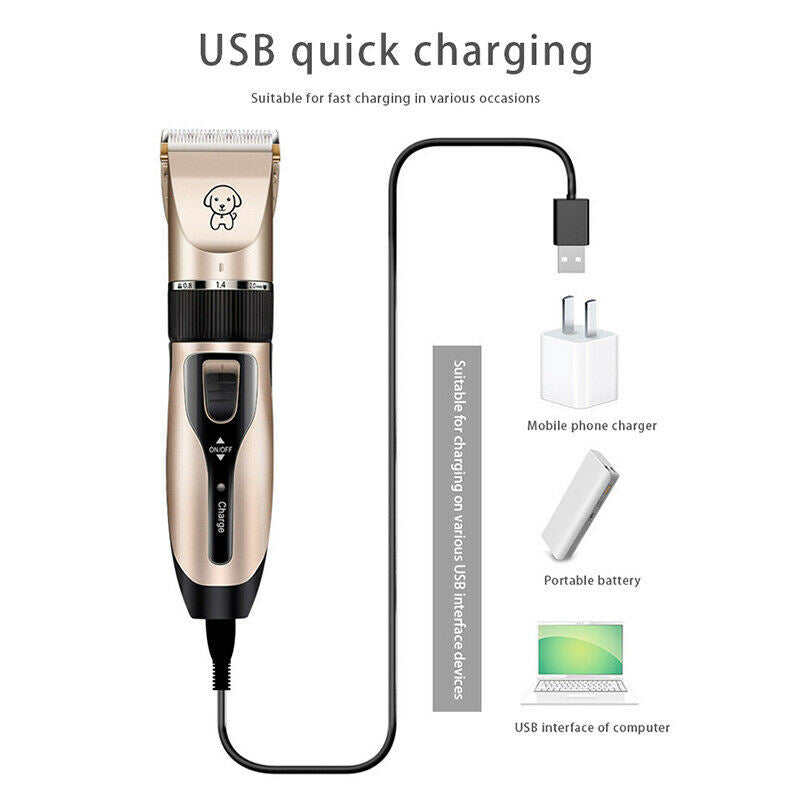 Dog Shaver Clippers Low Noise Rechargeable Cordless Electric Quiet Hair Clippers Set for Dogs Cats Pets Pet grooming