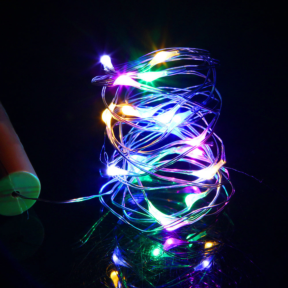 2m 20 LED Mini Bottle Stopper Lamp String Bar Decoration String Light Colorful Light Earth Color Full YJ