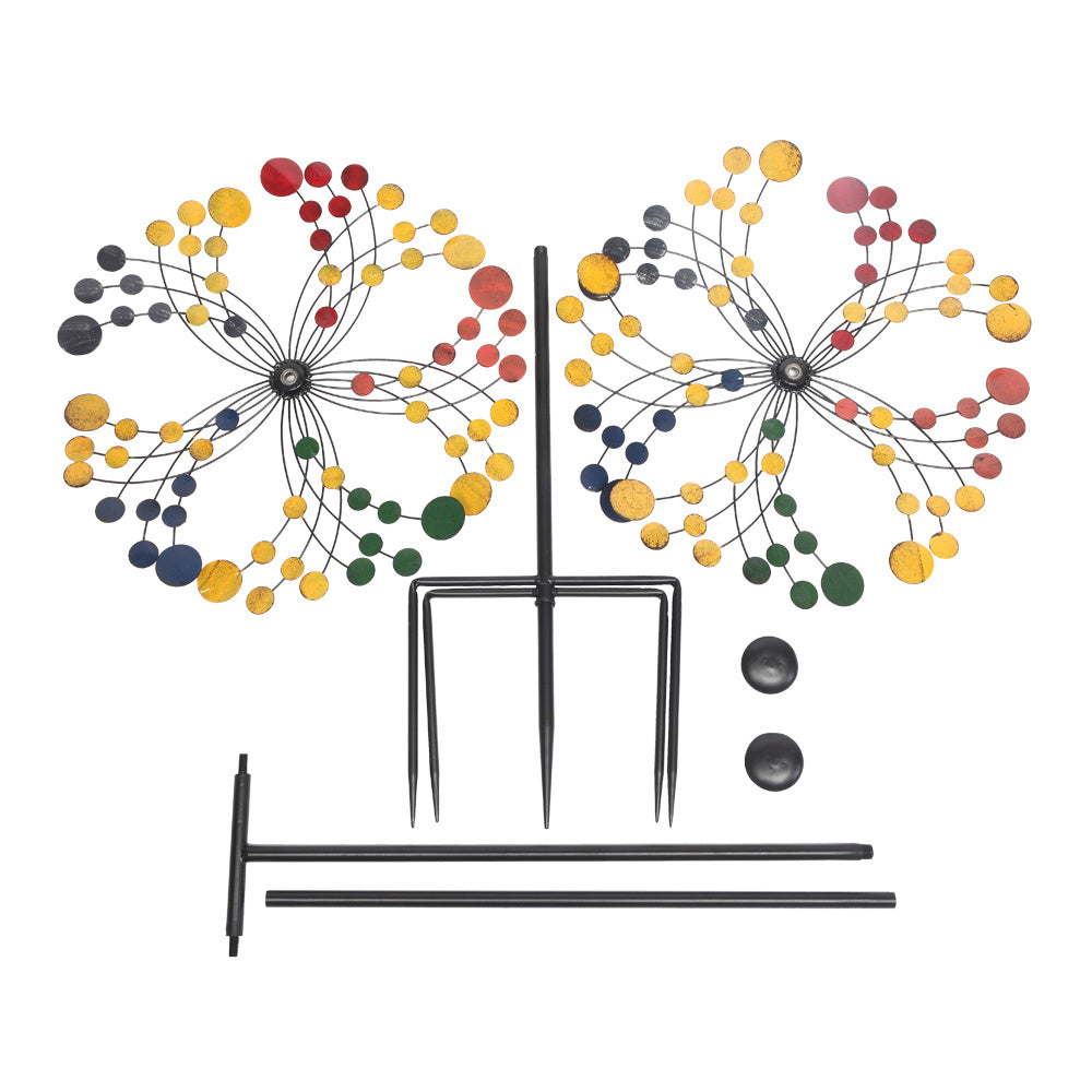 Kinetic Wind Spinners Outdoor Metal Yard Spinner with Gardening Decorations with Dual Direction Decorative Lawn Ornament Wind Mills