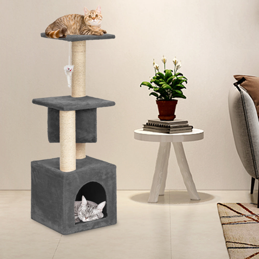 36" Stable Cute Sisal Cat Climb Holder Cat Tower Gray YF