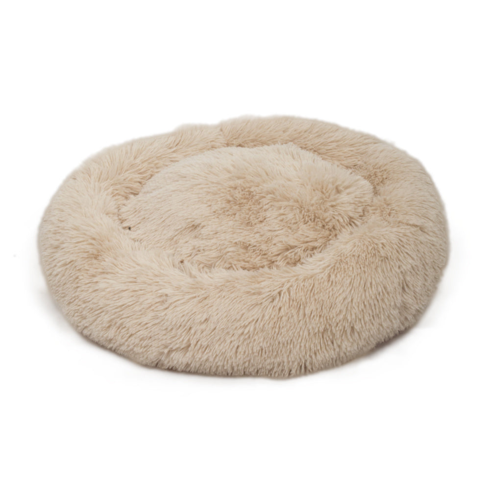 Dog Bed Cat Bed Comfortable Donut Cuddler Round Dog Pillow Bed Nest Anti-Slip Faux Fur Pet Bed Ultra Soft Washable Pet Cushion Bed for Dog Cat Joint-Relief and Improved Sleep YF