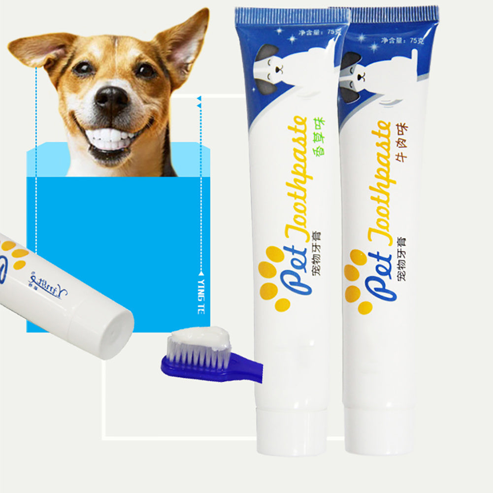 Edible Dog Puppy Cat Toothpaste Teeth Cleaning Care Oral Hygiene Pet Supplies
