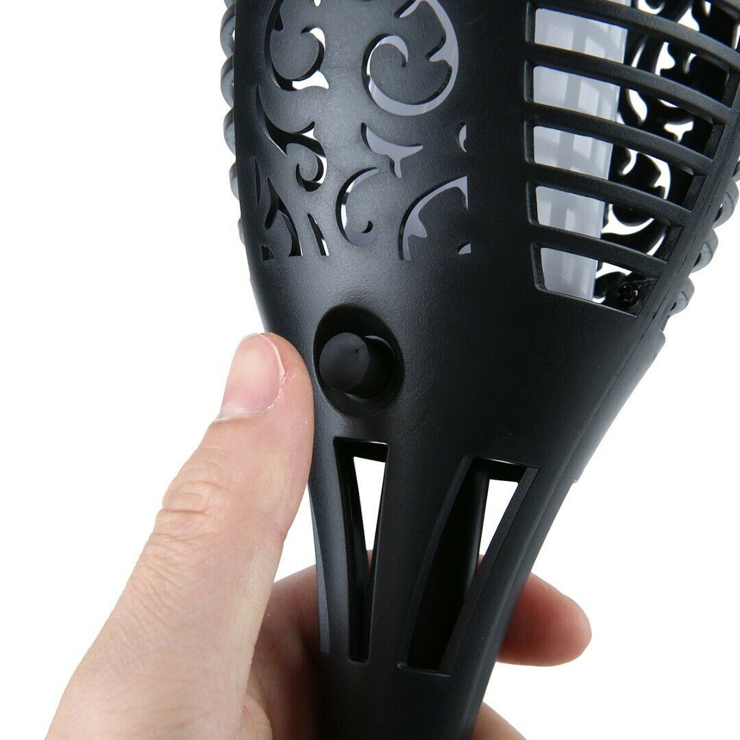 Free shipping 4pcs Solar Lights Outdoor, Waterproof Solar Flame Flickering Torch with 96 LEDs Solar Tiki Torches for Lawn, Patio, Yard, Garden single pack