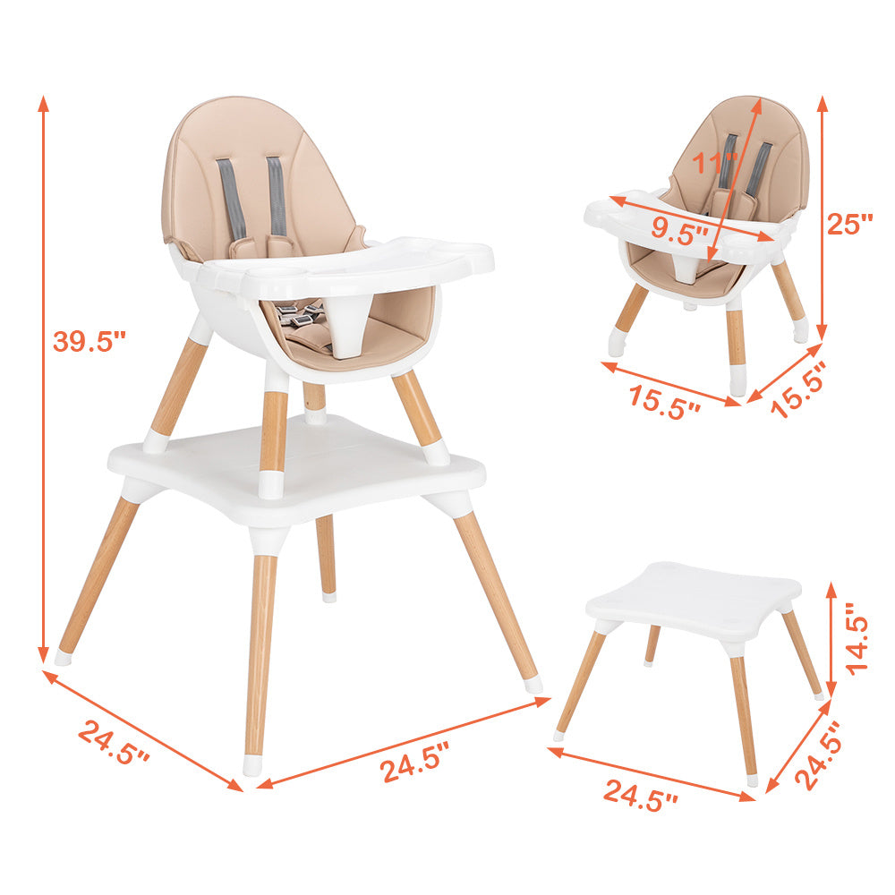 Free shipping Children's High Dining Chair Detachable Two-In-One Table And Chair YJ