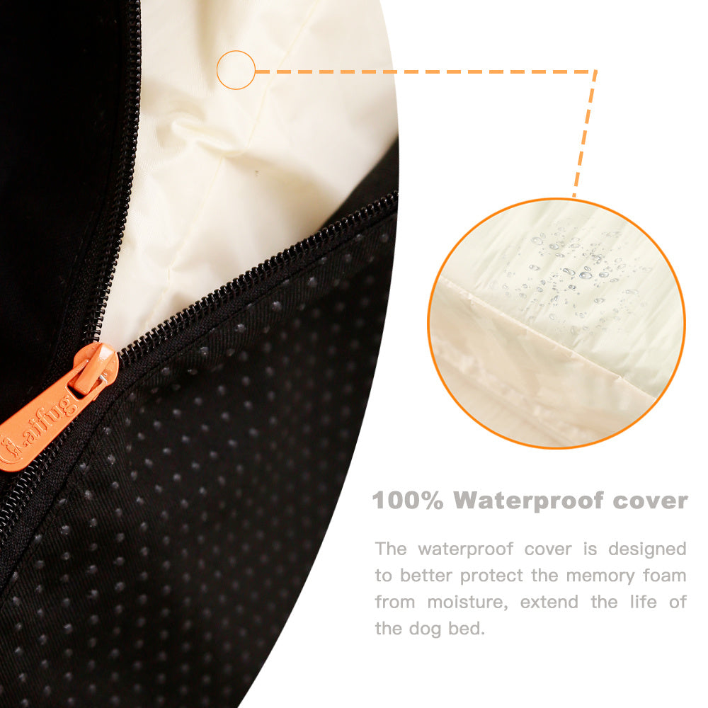 Orthopedic Memory Foam Dog Couch with Free Waterproof Liner and Removable Washable Cover, Durable Pet Sofa for Dogs and Cats