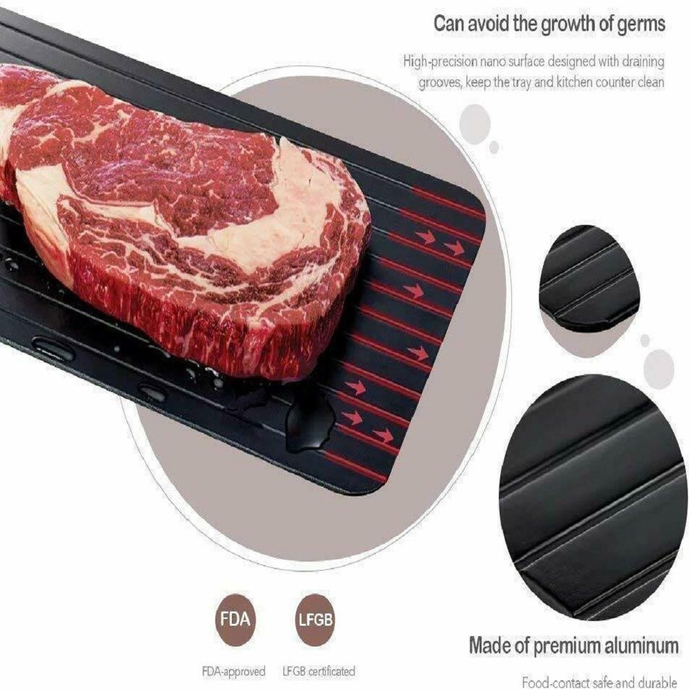 Free shipping expected to be delivered on March 7th Free shipping Meat Thawing Board,Eco Friendly Defrost,Food Safe Aluminum,Fast Fresh Healthy