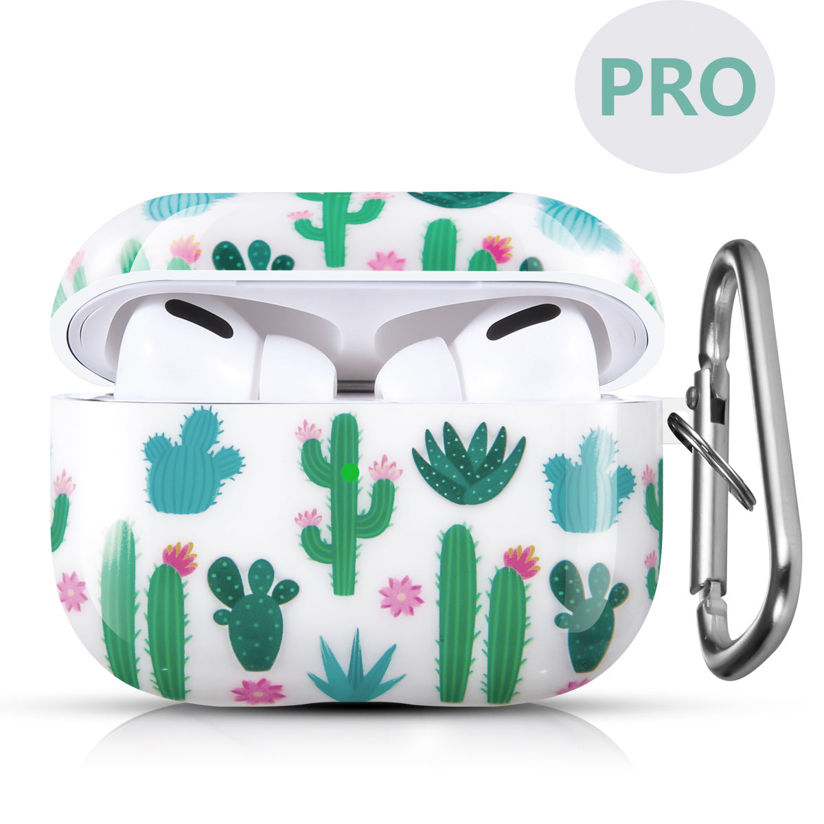 Case Cover with Sunflower Skin,OLEBAND Cute Hard Protective Shockproof Accessory with Keychain for Men Women and Girls,Compatible for Apple Airpods Pro 3 Charging Case Front LED