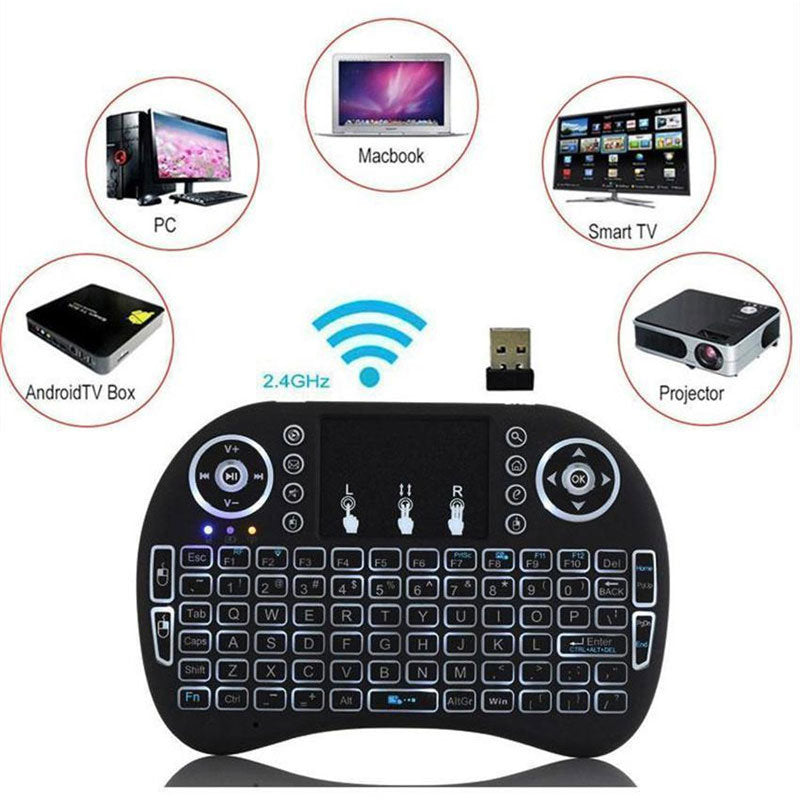Mini i8 2.4G Air Mouse Wireless Keyboard with Touchpad USB Charging Type