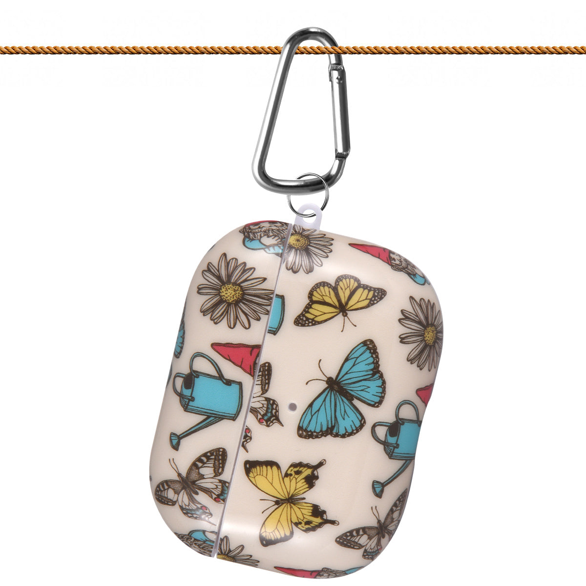 Case Cover with Sunflower Skin,OLEBAND Cute Hard Protective Shockproof Accessory with Keychain for Men Women and Girls,Compatible for Apple Airpods Pro 3 Charging Case Front LED