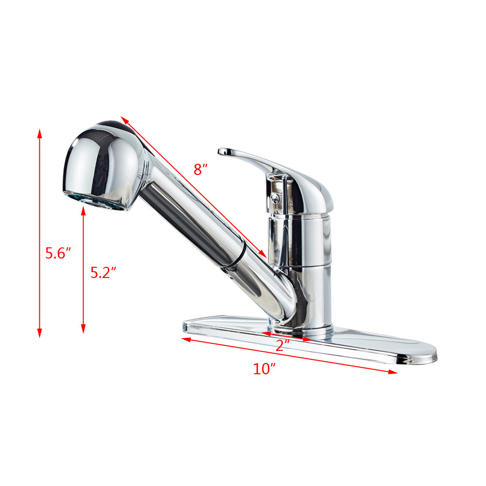 All Copper Kitchen Pull Chromeplate Faucet RT