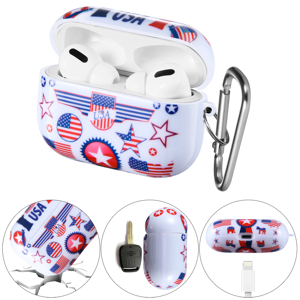 Case Cover with Sunflower Skin,OLEBAND Cute Hard Protective Shockproof Accessory with Keychain for Men Women and Girls,Compatible for Apple Airpods Pro 3 Charging Case Front LED