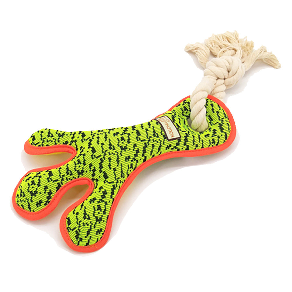 J.CARP Cute Durable Cotton Rope Squeaky Paw Shaped Dog Toy for Aggressive Chewers, Paw